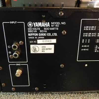 Yamaha M-40 Power Amplifier - 120 Watts X 2 @ 8 Ohms - Serviced & Reconditioned - Big Power image 7