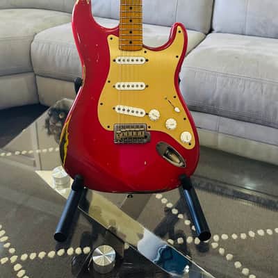 Fender Stratocaster  Fiesta Red Relic with Stainless Steel Frets & Seymour Duncan Pickups image 11