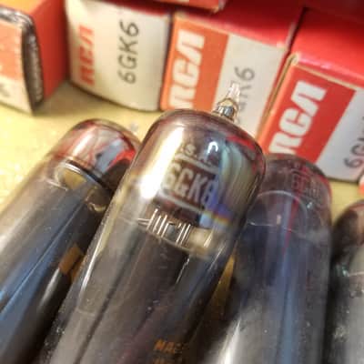 RCA Matched Pair (2) 6GK6 tNOS AT1000 TESTED Vacuum Tubes different pinout EL84 power pentode 1958-1977 image 2