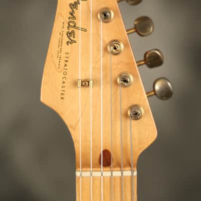 1960 Fender LEFT-HANDED Stratocaster factory assembled with '57 neck Custom Color BLACK with GOLD hardware!!! image 3