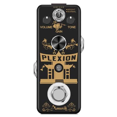 Amuzik Plexion Distortion Pedal for Guitar or Bass with Bright and Normal Mode True Bypass image 1
