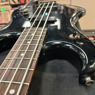 Electra Phoenix 4 string bass 1980's - Gloss black image 6