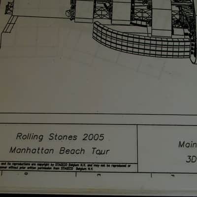 ROLLING STONES MANHATTAN   2005 STAGE PLANS. BIGGER BANG TOUR. ORIGINAL. COLLECTIBLE.  RARE. image 4