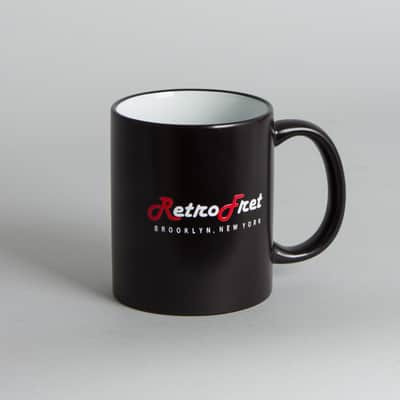 Retrofret Vintage Guitars Retrofret Coffee Mug 2024 - black with red and white lettering image 3
