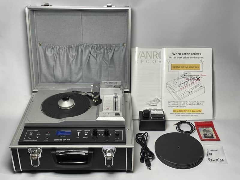 VANROCK Vinyl Recorder Full Set with Blank Discs Stylus Heater Manual Ready image 1