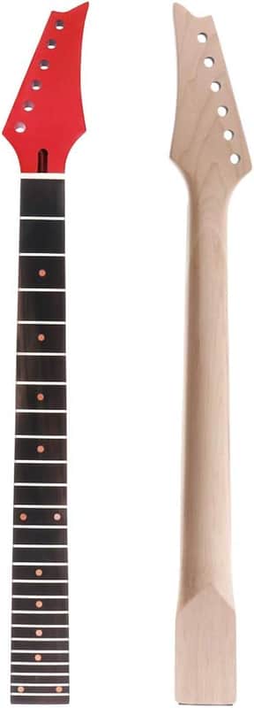 Electric Guitar Neck Maple Head Rosewood Fretboard 24 Fret for IBZ Parts Replacement Red image 1