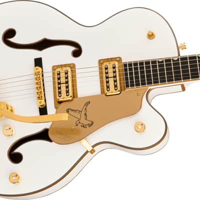 Gretsch Synchromatic Falcon Hollow Body Single-Cut with Bigsby Ebony Fingerboard - Snowcrest White image 4