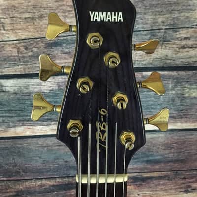 Yamaha  TRB-6 6 String Fretless Bass  Black with hard shell case image 4