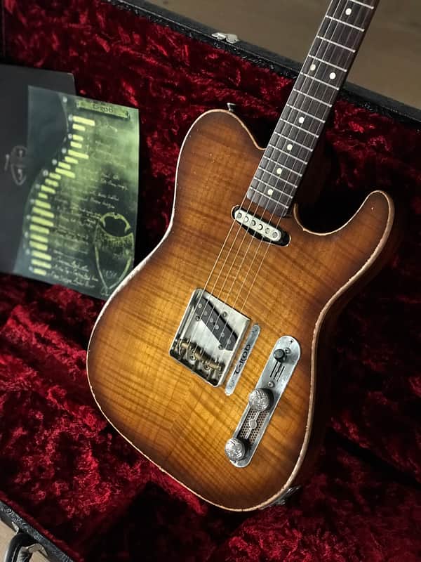 Scala Guitars (Leo Scala) T-Rod 5A Flamed Maple Top  Sound Vented Top, Arcane Pickups! Boutique Custom Shop image 1