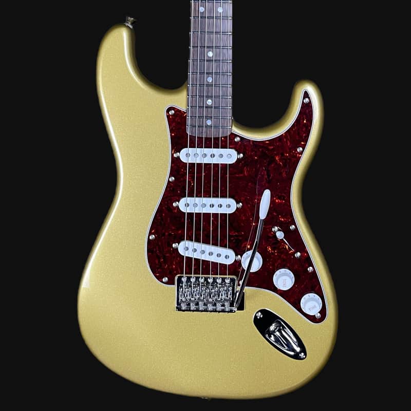 Squier Limited Edition FSR Squier Classic Vibe 60s Strat Electric Guitar in Aztec Gold image 1
