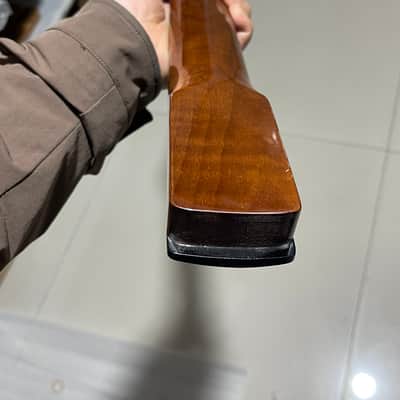 Left hand Round End stainless steel 22frets gloss roasted flame Maple Electric guitar neck Rosewood fingerboard image 9