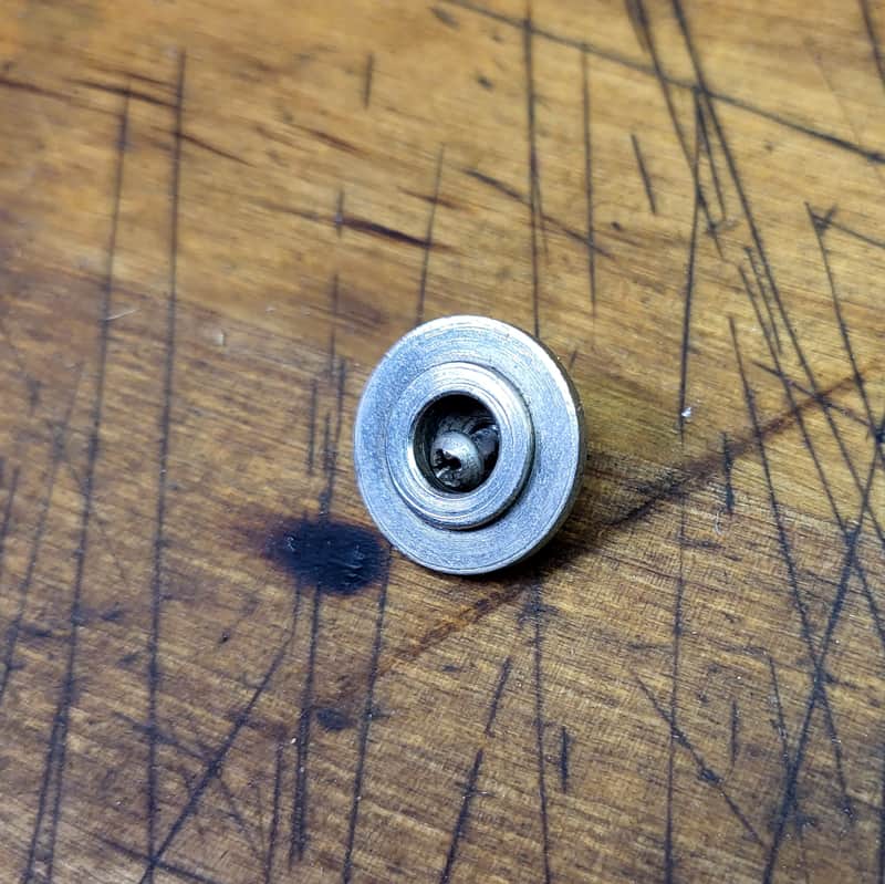 1972 Vintage Fender P Bass Jazz Headstock String Guide Original Screw image 1