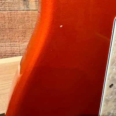 Fender American Deluxe Stratocaster V-Neck with Maple Fretboard 2004 - Candy Tangerine image 12
