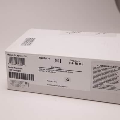 Shure SLXD1 Digital Wireless Bodypack Transmitter (H55: 514 to 558 MHz) image 6