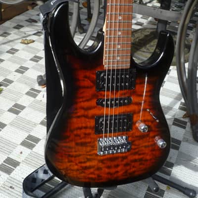 GRG131DX-BKF Gio with rosewood Fretboardack Tiger Sunburst image 1
