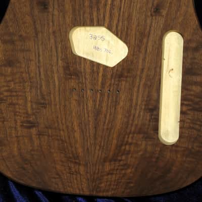 Figured Black Walnut Top \ Aged Aspen Telecaster Tele Body 4lbs 7oz #3255 USA IMPORT CHARGES INCLUDED image 4