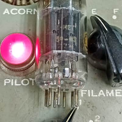 50s Westinghouse black plate slanted square getter 7025 ECC83 12AX7 electron tube image 3