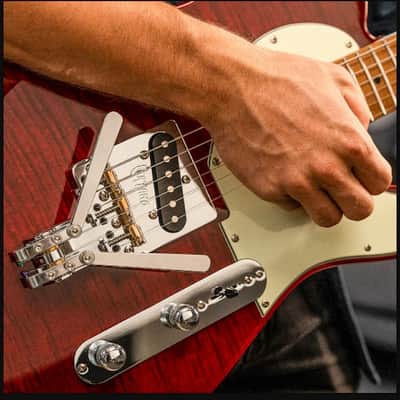 COUNTRY TONE! 2 Arm Pedal Steel Certano T-Bender fits Telecaster, B&G Bender EZ Bolt-On Bridge In Chrome image 8