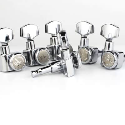 6 Premium In-line Locking Guitar Tuners Machine Head for electric and Acoustic guitars Complete Set image 2