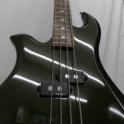 Lefty B.C. Rich JE Eagle Bass Guitar Black Gold Metallic Left Handed 34" Scale Diamond Inlays image 18