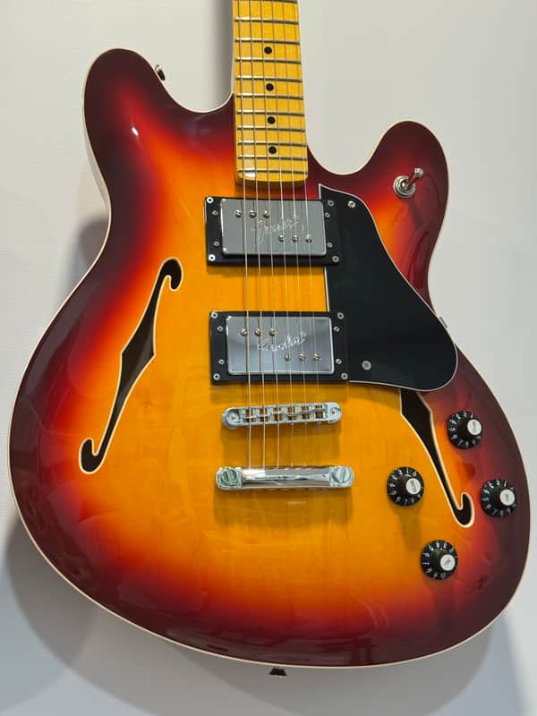 2017 Fender Modern Player Starcaster Guitar Aged Cherry Burst image 1