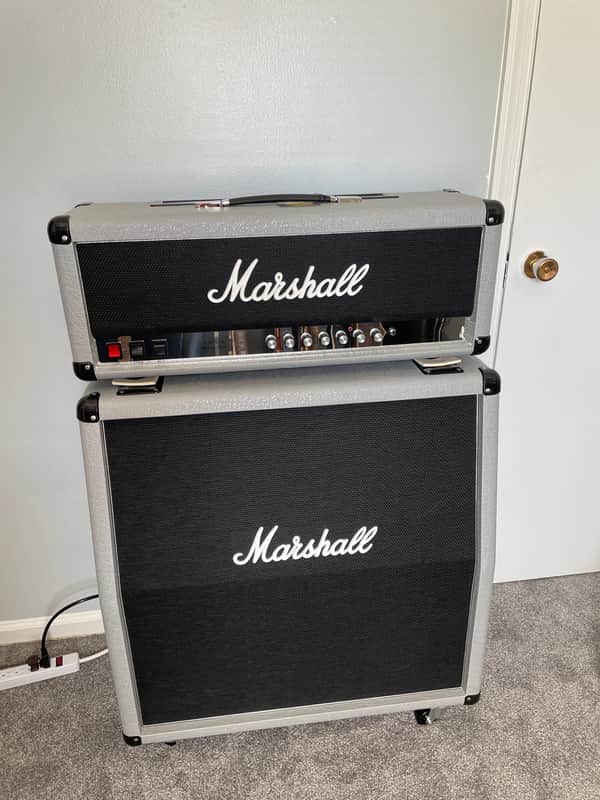 Marshall Silver Jubilee 2555X Reissue 2-Channel 100-Watt Guitar Amp Head and cabinet image 1