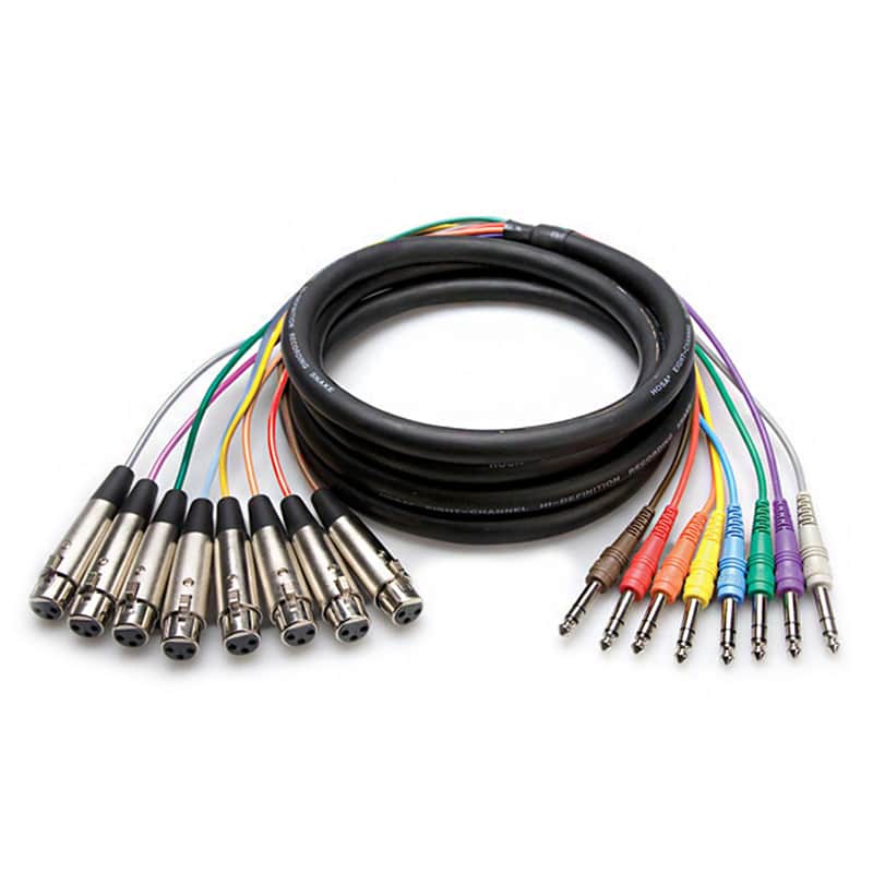 Hosa STX803F STX803F XLR Female to 1/4" TRS Snake - 3 Meter image 1