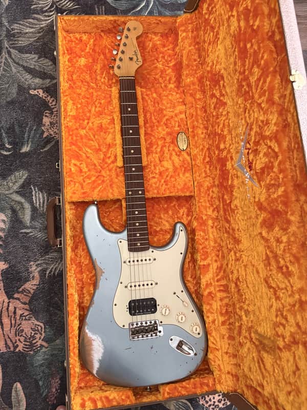 Fender Custom Shop ‘62 Stratocaster Heavy Relic HSS 2021 - Ice Blue Metallic image 1