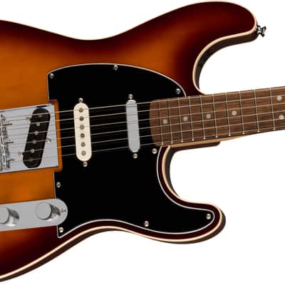 Squier Paranormal Custom Nashville Stratocaster, Laurel Fingerboard, Black Pickguard, Chocolate 2-Color Sunburst image 4