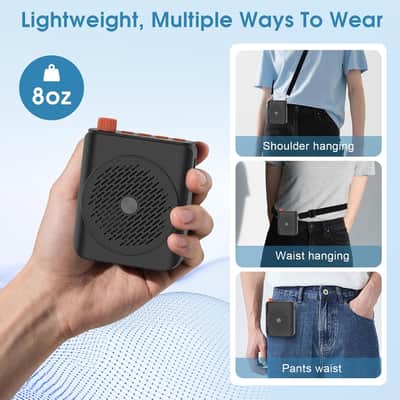 Voice Amplifier for Teachers, Dual Wireless Microphone Portable PA System with Magnetic Charging, 15W 15-Hour Speaker for Classroom, Training, Tour Guides, Yoga and Outdoor image 2