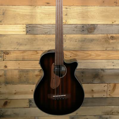 Ibanez AEGB24FE Acoustic/Electric Bass Mahogany Sunburst image 4