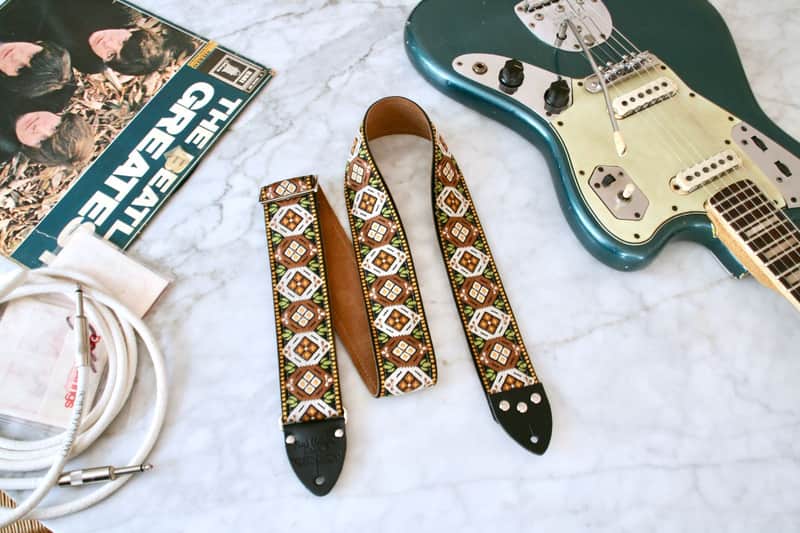 Tom's Vintage Straps Vintage 70s Rust 'Hexacomb' Guitar Strap Replica 2026 image 1