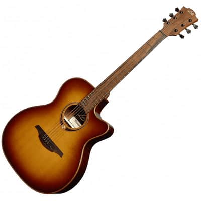 Lag Tramontane T118ACE-BRS |  Auditorium Cutaway Acoustic-Electric, Brown Shadow. New with Full Warranty! image 2