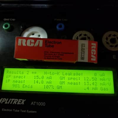 Amperex 6DJ8 tNOS AT1000 TESTED Vacuum Tube Heerlen Small Halo Getter GA7 GAA GAC T4 ECC88 dual triode 1962-1968 image 3