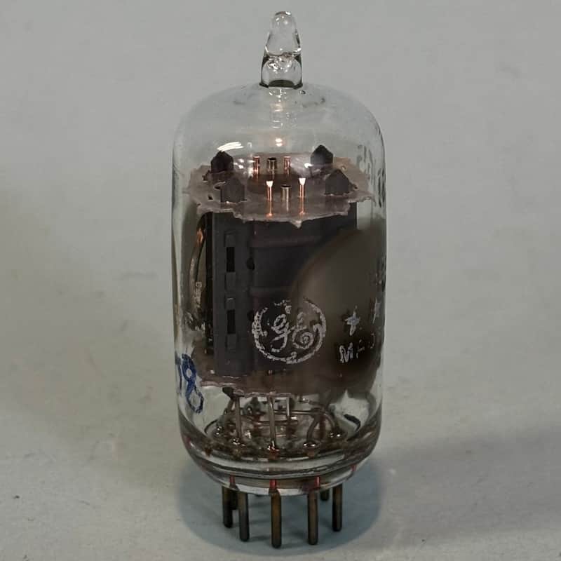 1965 General Electric 5965 12AV7 Vintage GE Gray Plate Side Getter Tube! T513 image 1