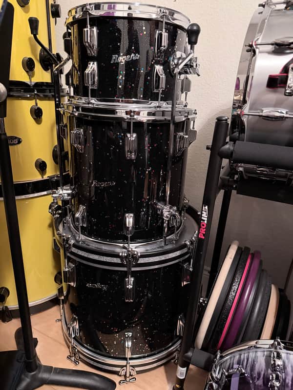 Rogers Cleveland Series 3-Piece 12/14/18 Bop Drum Kit Set in Mardi Gras Lacquer image 1