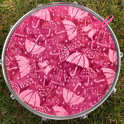 14" reversible Drum Bunny cotton drum cover - partial mute - dampener - compare to Big Fat Snare Drum Quesadilla, Drum Tortilla image 1