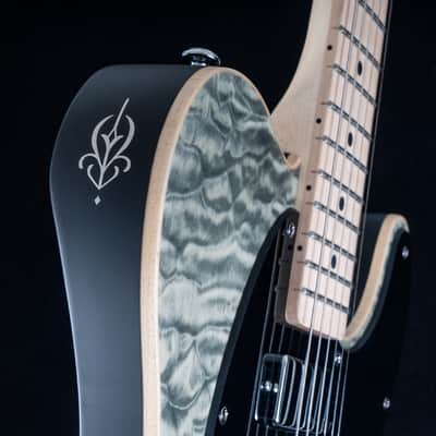 Michael Kelly 1955 Great 8 Boutique Mod, Black Wash, Quilt Maple Top, Swamp Ash Body image 6