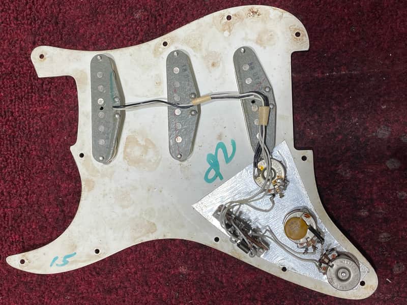 Fender Stratocaster 1974 - 1975 Loaded Pickguard Factory Original Wiring Harness image 1