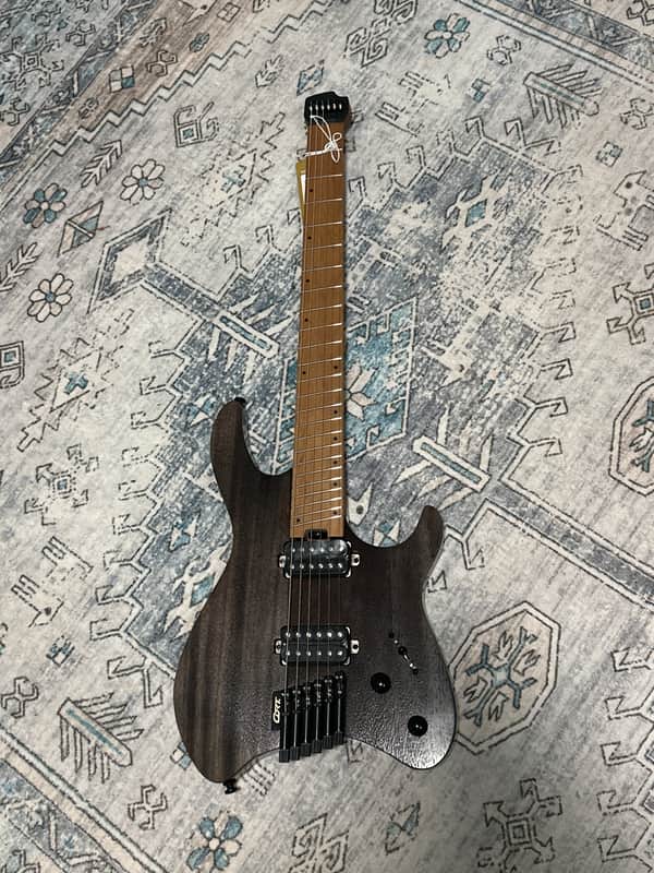 Cort SPACEG6MSSGTK Headless Space G6MS Multi-Scale Okoume Body Roasted Maple & Walnut 5-Ply Laminated Neck 6-String Electric Guitar w/Gig Bag image 1