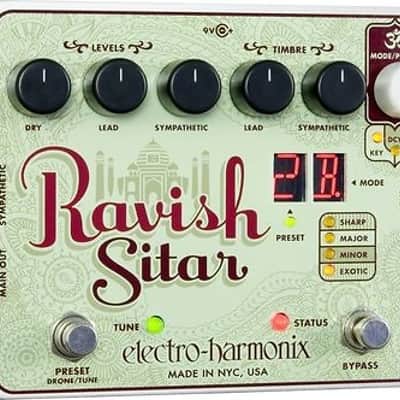 Mint Electro-Harmonix Ravish Sitar Simulator Guitar Effects Pedal image 1
