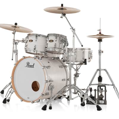 Pearl Masters Maple Gum 4-Piece Shell Pack "XESP" - 22" Bass Drum WHITE ICE SWIRL image 2