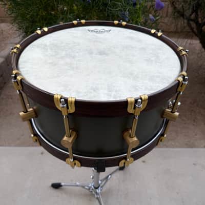 A&F Drum Co. Kimball Green Maple Club Snare Drum 14x6.5 image 4