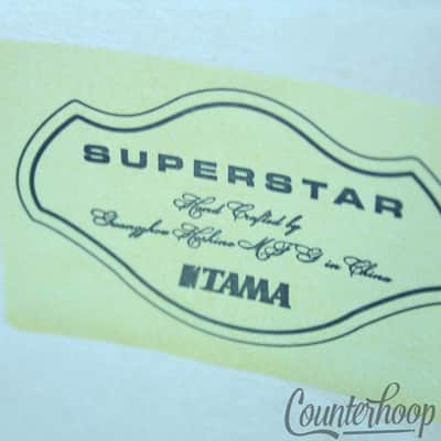 *TAMA 14x5.5"Superstar Snare Drum Champagne Sparkle Black Nickel Cast Rims Birch image 11