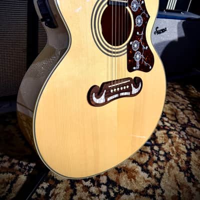 Epiphone EJ200SCE Super Jumbo - Natural inc h.case image 7
