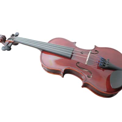 Handmade 1/10 Violin Outfit–One Piece Flamed Maple Back,Sweet Tone, Case&bow image 2