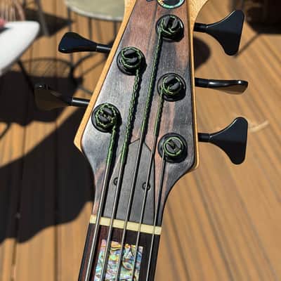 Ken Lawrence Chamberbrase II 5 string electric bass guitar LED's image 7