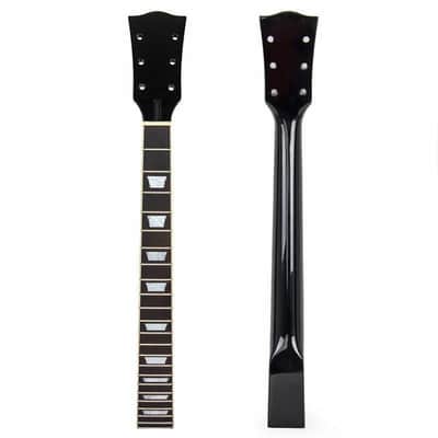 Black Gloss Les Paul-Style Guitar Neck, 22 Fret, Maple & Rosewood Fretboard image 1