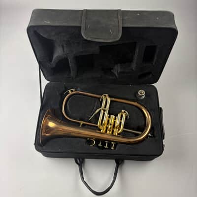 Flugelhorn - Brass/Copper/ Chrome,, 3 tone, Very well made, no name??!! Hardshell case included. image 3