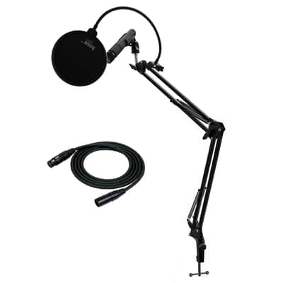 Shure SM57-LC Instrument Mic with Knox Gear Boom Arm, Pop Filter and XLR Cable image 7